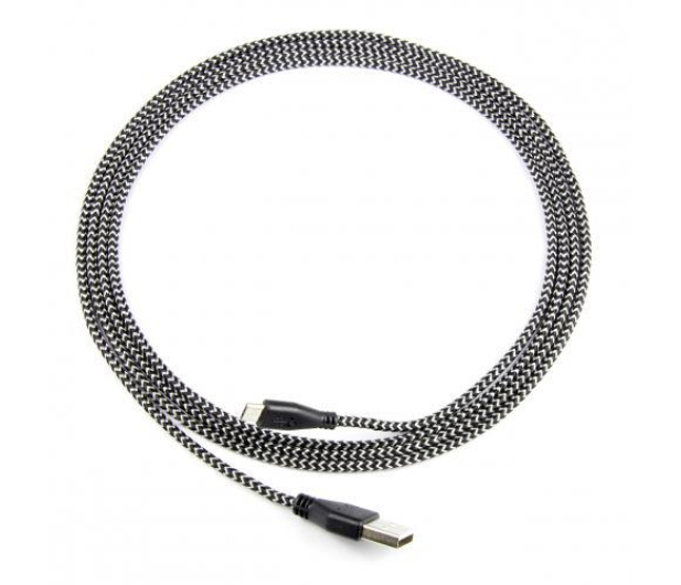 ART USB-microUSB 2M czarno-biały - 1382345 - zdjęcie 2